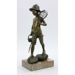 Bronze Statuette of a Fishing Boy