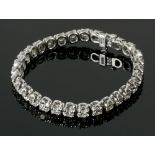 Ladies' 18K White Gold Diamond Tennis Bracelet