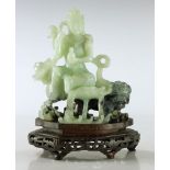 Carved Jade Seated Woman