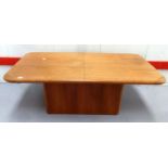 Scandinavian Teak Rectangular Coffee Table with storage compartment under, sliding top