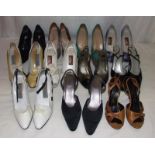 Vintage & Modern Ladies Shoes incl. Lello Bacio yellow leather size 38.5, Avorio black suede size