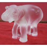 Lalique 'Timora' Elephant Sculpture No. 1179200, signed in script to base Lalique France, approx.