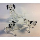 Swarovski Crystal Set of 3 Dalmatians: 628909, 628947 & 628948 all with boxes (3)