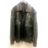 U2 Joshua Tree Tour Black Leather Jacket 1987/8, Fully Lined with interchangeable Fur Collar &