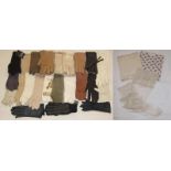 Ladies Vintage & Other Gloves incl. leather, kid, suede, evening, driving etc., glove stretcher &