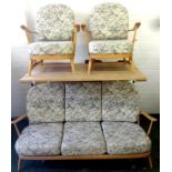 Ercol 3 Seater Cottage Settee & Pair Matching Armchairs (3)