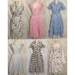 Ladies Vintage Dresses incl. Horrockses black/white dress with matching belt & scarf, Horrockses