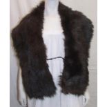 Real Fur Stole with braided fastening & satin lining