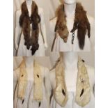 4 Pelt Mink Stole with tails & feet, Single Pelt Mink Stole with head, tail & feet & 2 Ermine Stoles