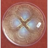 Lalique Glass Coquilles 8" Plate circa 1920