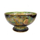 Large Wedgwood Fairyland Lustre Bowl No. Z4968, base set with cherub admiring itself in mirror