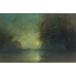 F/g C19th Oil on Canvas 'The Dart, Sunset' by T Wood, in swept gilt frame with gilt slip, approx.