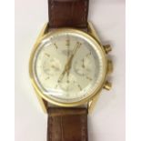 18ct Gold Tag Heuer 1964 Carrera Re-edition 1997 Wristwatch, serial no. CS3140, No. 0608, on