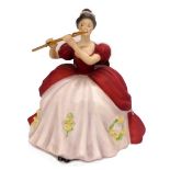Royal Doulton Figurine HN2483 'Flute' designed by M Davies 1973, limited edition No. 644 of 750,