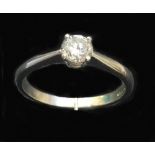 Diamond Solitaire Ring 0.55 Carats set 18ct. white gold size S