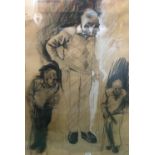 F/g C20th Charcoal Study Elderly Gentleman with body colour 'Ernest' by Michael Whittlesea NEAC,