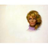 Glamour Portrait 'Andrea' blonde hair, wearing lilac sweater by Louis Shabner