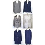 Ladies Vintage Jackets incl. grey wool, black/grey tweed with velvet collar, St. Michael navy