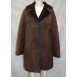 Ladies Sheepskin Suede 3/4 Length Jacket, unlabelled