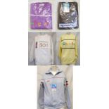 As New Benetton Jumpers yellow & purple, Levis 501 white jumper & 2 As New Speedo zip up jackets (5)