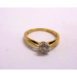 Ladies 18ct Gold Solitaire Diamond Ring, approx. 0.25ct, size L