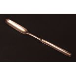 Edward VII double ended marrow scoop, London 1903 by The Goldsmiths & Silversmiths Co, 8 3/4"