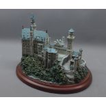 Neuschwanstein model by Lennox of Great Castles of the World, approx 8 1/2" tall x 9" diameter (a/f)