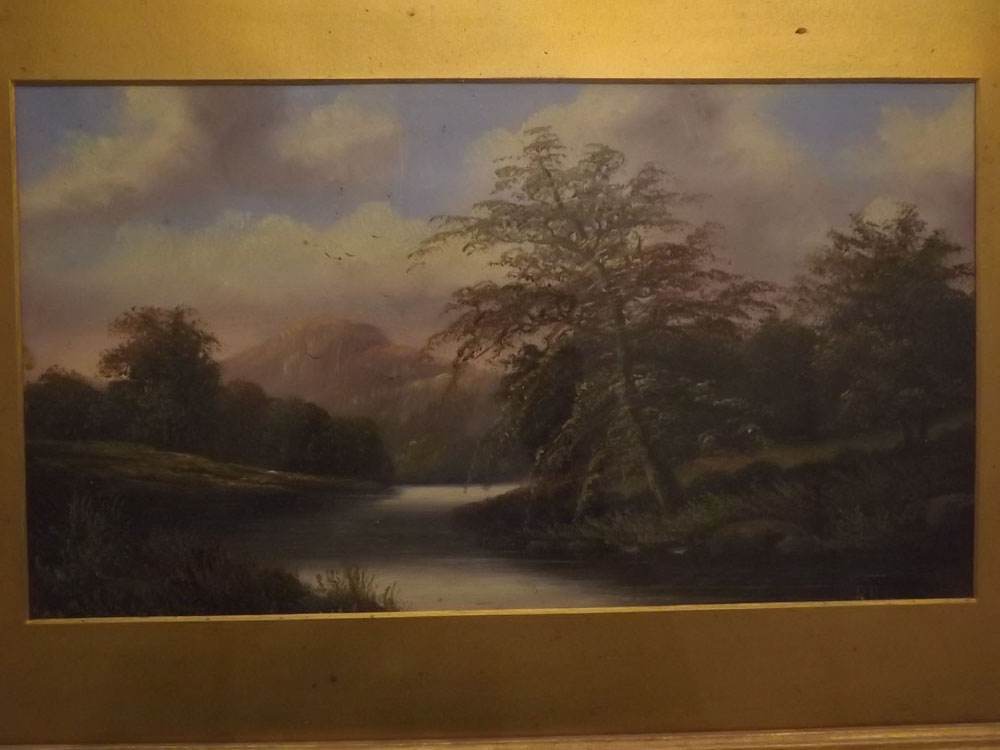 Victorian School, pair of oils on board, River landscapes, 8 1/2 x 15 ins (2) - Image 2 of 3