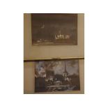 19th century continental school, set of four watercolours, Town scenes etc, 9 x 13 ins (4) (A/F)