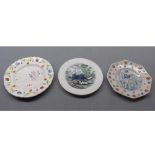 Three 19th century Victorian nursery plates with one ironstone depicting a deer being chased with