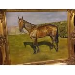 Jacquie Jones, signed and dated 90, oil on canvas, "Tumble Twist" (horse), 19 1/2 x 23 1/2 ins