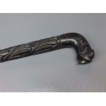 Ebony cane of African origin A/F, 34" long