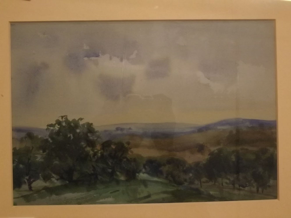 Adrian Bury, signed and dated 1960, two watercolours (one double-sided), Landscapes, 11" x 14" (2)