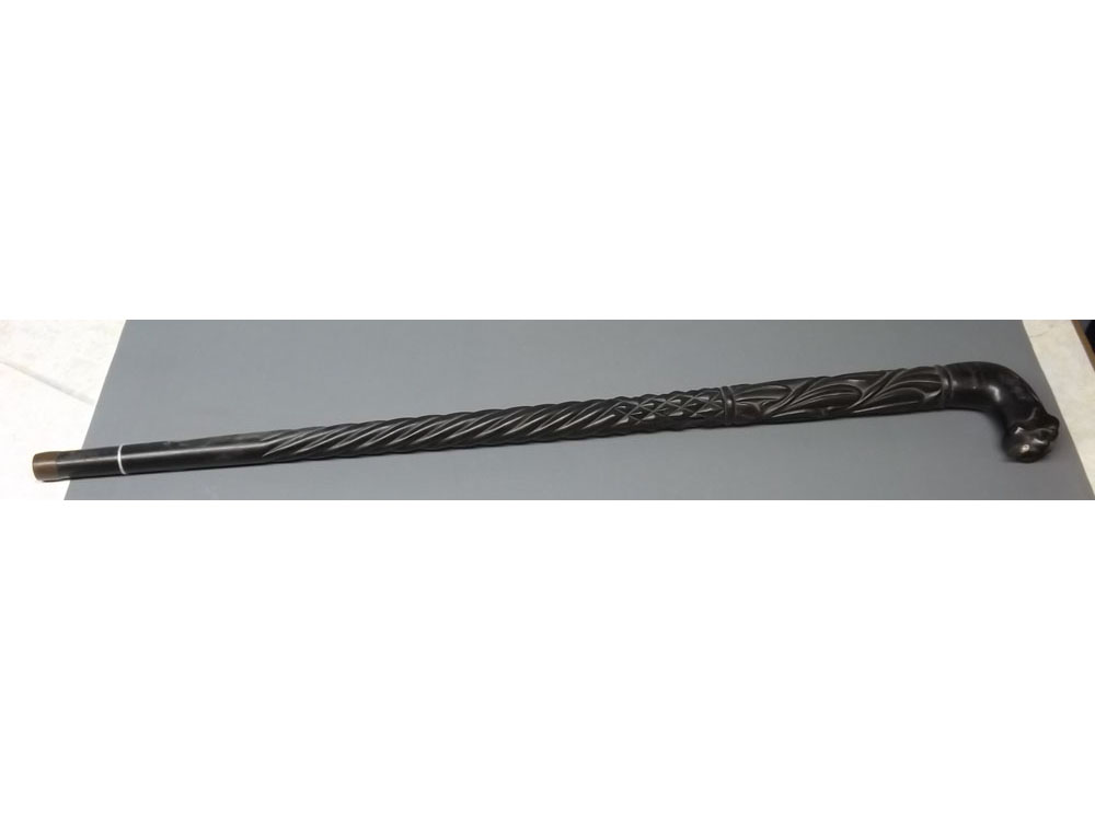 Ebony cane of African origin A/F, 34" long - Image 2 of 2