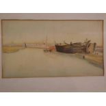 C V Pumfrey, signed and dated 1910, pair of watercolours, Estuary views, 6 x 11 ins