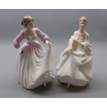 Two Royal Doulton figurines of "Megan", model number HN3306 together with "Ashley", model number