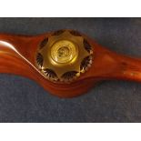 Propeller with centrally inset barometer, with brass pierced mount, propeller measuring approx 69