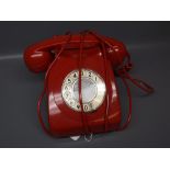 1970s red GPO composition telephone