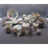 21 items of Poole Pottery to include six lidded preserve pots, seven jugs of varying sizes, two