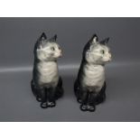 Two Beswick models of seated cats each with model number 1030, 6" high