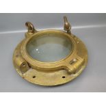 Vintage brass ship s porthole, 12 diameter