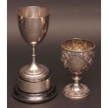 NORFOLK REGIMENTAL INTEREST -Mixed Lot: two various presentation inscribed trophy cups, the first of
