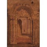 DAVID HODGSON (1798-1864, BRITISH) Friar's Entrance, Ely Cathedral watercolour 16 x 11 ins