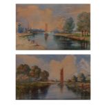 ATTRIBUTED TO JOHN JOSEPH COTMAN (1814-1878, BRITISH) Norfolk river scenes two watercolours 10 x