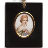 ENGLISH SCHOOL (LATE 19TH CENTURY) Her Majesty Queen Victoria portrait miniature 2 1/2 x 2 ins