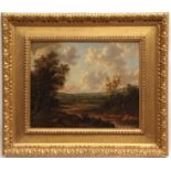 ENGLISH SCHOOL (19TH CENTURY) Extensive river landscape oil on canvas, bearing indistinct
