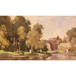 *LEONARD RUSSELL SQUIRRELL, RE, RWS (1893-1979, BRITISH) "Golden Afternoon, Knaresborough"