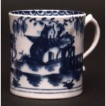 A Lowestoft coffee can c1764 decorated in similar style to the preceding lot, height 6cms