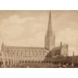 JAMES SILLETT (1764-1840, BRITISH) "Norwich Cathedral" pencil and wash 7 x 9 1/2 ins