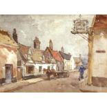 *WILLIAM ROGER BENNER (1884-1964, BRITISH) Framlingham Village, Suffolk watercolour, signed lower